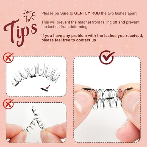 Higu clace Magnetic-Eyelashes with Applicator 4 Pairs Magnetic-Lashes Natural Look Wispy Magnet Lashes Easy to Wear and Remove（DJCX-A01) thumbnail 5