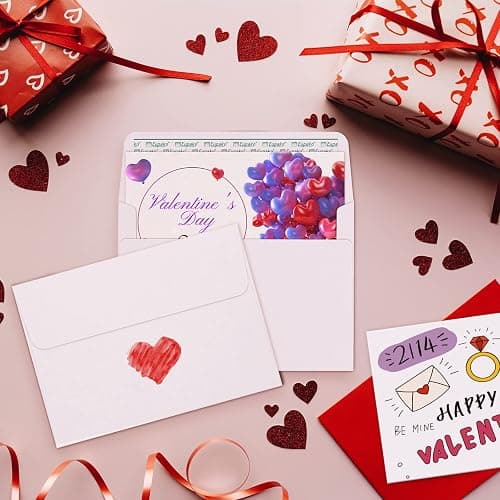 Eupako White Blank Cards and Envelopes 100 Pack - 5x7 Heavyweight Folded Cardstock and A7 Envelopes Self Seal for DIY Greeting Cards, Invitations, Wedding, Baby Shower, Birthday, Thank You Cards thumbnail 5