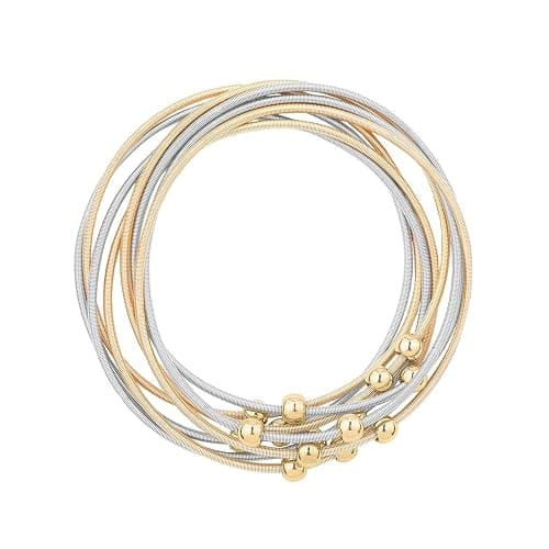 NTLX Guitar String Bracelet – Multi Strand Stackable Stretch Bracelets for Women – Bohemian Boho Bracelets – Music Lovers Fashion - Multi Color Strand Statement Bangles - Image 1