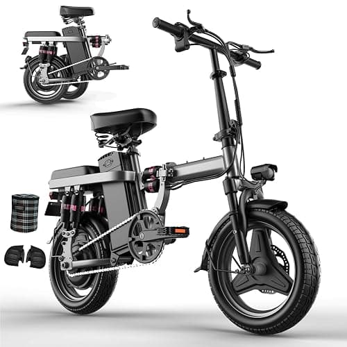 Electric Bike for Adults, Folding Electric Bike, 500W Motor, Up to 20/25 MPH and 20/30 Miles Long Range, 48V 10AH/13AH/15AH Removable Battery, Electric Mini Bike, UL 2849 Certified - 500w, 48v 15ah - Image 1