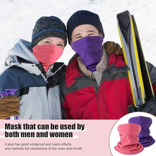 Winter Neck Warmer Fleece Windproof Neck Gaiter Snood for Men Women Cold Weather Face Scarf Headwear for Skiing Running Cycling thumbnail 7