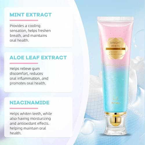 Niacinamide Whitening Toothpaste, Niacinamide Toothpaste Intensive Whitens Teeth, Protects Tooth Enamel, Fresh Breath & Stain Removal Formula,Freshens Breath 24 Hours (Mint). - Mint - 3.5 Fl Oz (Pack of 1) thumbnail 3