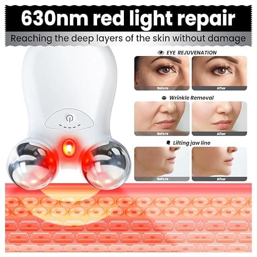 Microcurrent Facial Device,Latest Red Light Technology，Enhances The Ability to Lift The Face and Tighten The Skin，Facial Wrinkle Equipment，Smart Photon Micro-Current Device, Model:EP-300. thumbnail 5