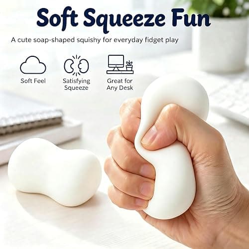Crunchy Soap Squishy Asmr Stress Ball, Slow Rising Squeezy Squishy Toys | Crunchy Soap Squishy, Realistic Soap Squeeze Toys, Squishy Crunchy, Sensory Toys, Fidget Toys for Office Desk Anxiety Relief thumbnail 5