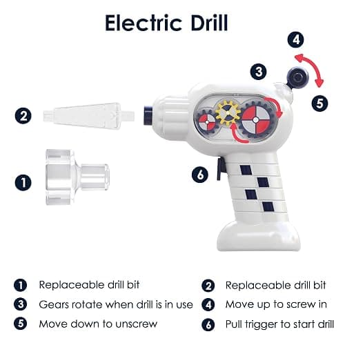 iPlay, iLearn Rocket Outer Space Toys, Kids Spaceship Playset with Space Shuttle, Electric Drill, 2 Astronauts, Educational STEM Take Apart Adventure Gift for 3 4 5 6 7 8 Year Old Boy Girl thumbnail 7