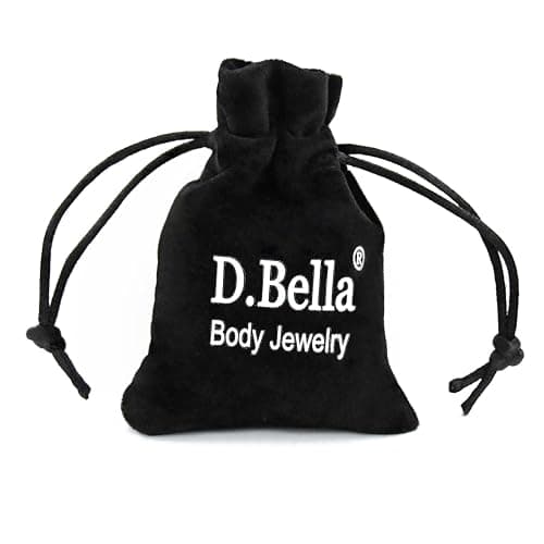 D.Bella Fake Belly Ring Fake Belly Piercing Clip on Belly Button Rings Surgical Steel Fake Belly Button Ring Fake Earrings Diamond Snake Dangle Non Piercing Fake Belly Piercing Jewelry - Style K thumbnail 2