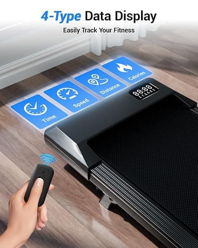 Superun Walking Pad with 6% Incline, Under Desk Treadmill for Home Office, LED Display, 2.5 HP Quiet Mini Treadmill, Walking pad Treadmill with APP and Remote Control, 300 lbs Capacity thumbnail 6