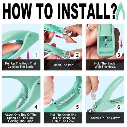 Green Adjustable Nail Clippers with Magnets Sizers for Acrylic Nails, Artificial Fake Nail False Nail Tip Cutter Trimmer Manicure Pedicure Sharp Blade Clip Tool For Salon Home Art Beauty thumbnail 7