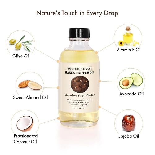 Soothing House Chocolate Sugar Cookie Body Oil: Moisturizing Body Oil for Soft, Glowing Skin with Almond & Jojoba Oil (4 fl oz) thumbnail 6