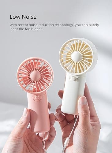 Mini Portable Fan, (2 x AAA Batteries, Batteries Not Included) Lightweight Handheld Fan Perfect for Outdoor, Travel, Office, Hiking and Camping - Green thumbnail 5