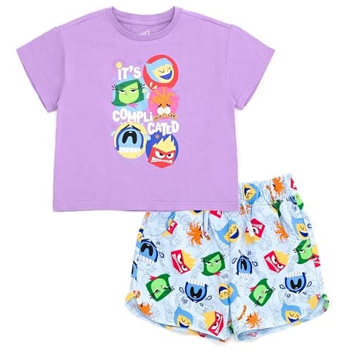 Disney T-Shirt and French Terry Shorts Outfit Set Infant to Big Kid Sizes (12 Months - 14-16) - Image 1