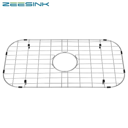 Zeesink Kitchen Sink Grid,25 3/16" X 13" Sink Protectors for Kitchen Sink,Stainless Steel Sink Grate with Center Drain thumbnail 6