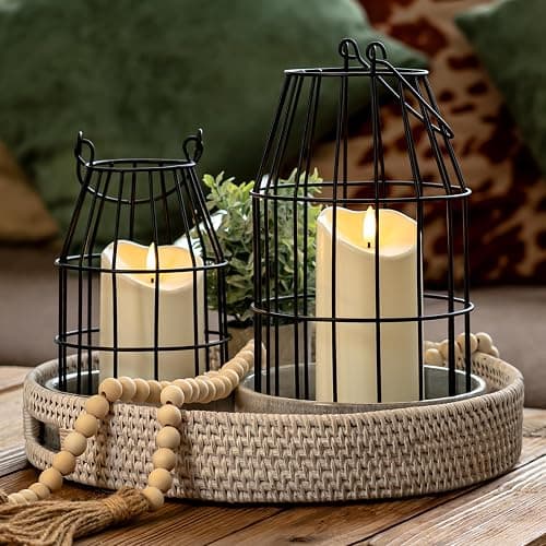 Homemory 6"x3" Outdoor Waterproof Flameless Candles, LED Candles, Battery Operated Candles with Remote and Timers, Electric Fake Plastic Pillar Candles, Ivory White, Set of 2 thumbnail 8