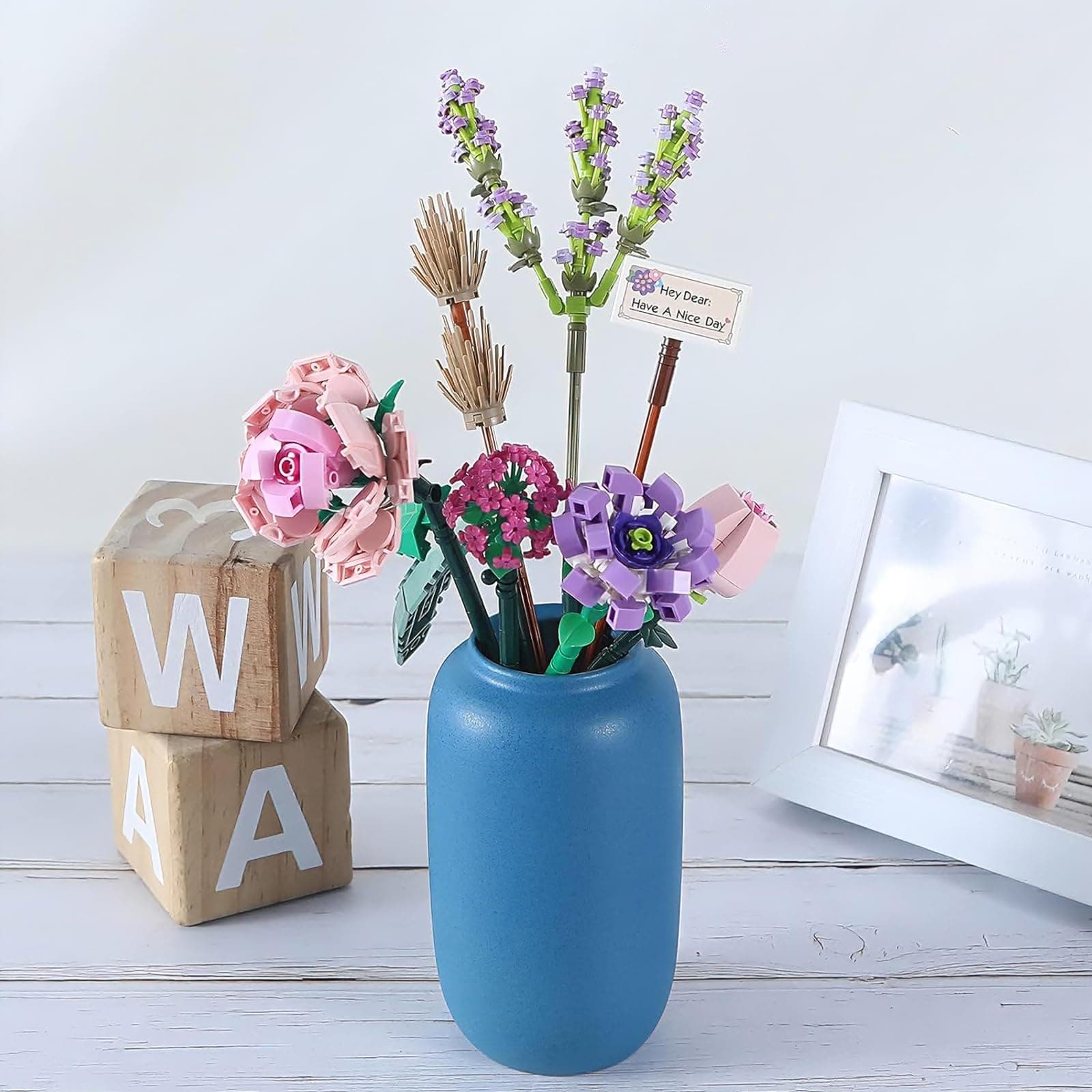 Bloques de Construcción Ramo de Flores, Juego de Bloques De Flores, Mini Juguete de Construcción Adecuados para Niños a Partir de 8 Años, con Exquisitas Cajas de Embalaje (547 partículas) thumbnail 3