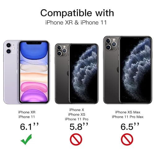 JETech Privacy Full Coverage Screen Protector for iPhone 11/XR 6.1-Inch, Anti-Spy Tempered Glass Film, Edge to Edge Protection Case-Friendly, 2-Pack thumbnail 2