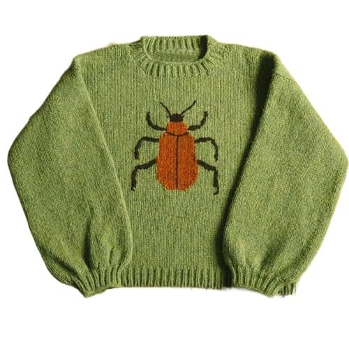Umhje Women's Oversized Sweater Whimsy Twee Funky Ladybug Print Whimsical Y2K Knit Sweaters Pullover Whimsigoth Clothes - Image 1