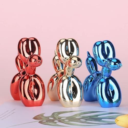 XIAOMAGG Gold Balloon Dog Decor,Gold Room Decors,Balloon Animal Preppy Room Shelf Decor,Cute Statue Home Decors,Bedroom Modern Sculpture Desk Decoration,Golden Decorations Figurines thumbnail 8