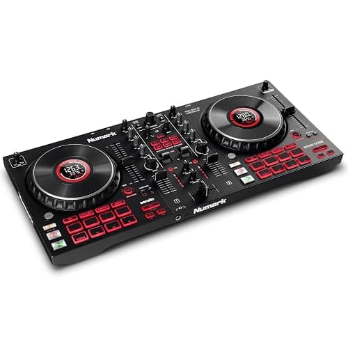 Numark Mixtrack Platinum FX - DJ Controller Pult mit 4-Deck Kontrolle, integriertem Audio Interface, Jogwheel-Displays und Effektpaddeln - Image 1