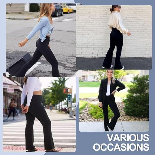 3 Packs Leggings with Pockets for Women, Soft High Waisted Tummy Control Workout Yoga Pants thumbnail 2