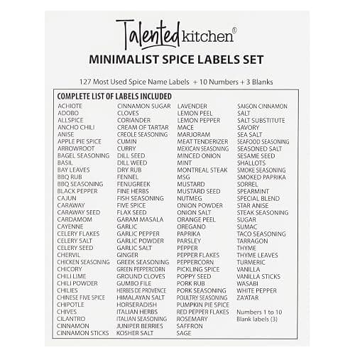 Talented Kitchen Spice Labels for Jars - 140-Pack, 1.25 x 2.5 in, Gold Matte Vinyl - Water-Resistant & Easy Peel & Stick - Kitchen & Pantry Organization - Spice Jar Labels Gold thumbnail 3