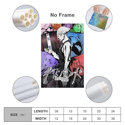 SGFHKL Death Parade Animation Canvas Posters Wall Art Bedroom Office Room Decor Gift 12x18inch(30x45cm) thumbnail 2