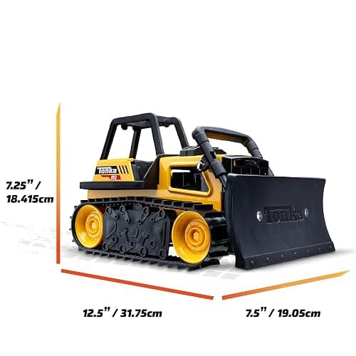 Tonka Steel Classics Bulldozer - Made with Steel & Sturdy Plastic, Yellow Toy Construction Truck, Boys and Girls, Kids, Toddlers, Ages 3+ thumbnail 2