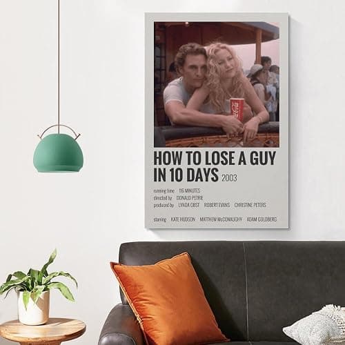 Room Aesthetic Poster Classic Movie How to Lose A Guy in 10 Days Movie Posters Cool Artwork Wall Art Home Decor Gift Ideas Prints Poster Decorative Painting Canvas Wall Art Living Room Posters Bedroo thumbnail 4