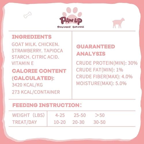 PAWUP Freeze Dried Dog Treats, Goat Milk Yogurt Flavor with Strawberry, Gentle Goat Milk Snacks for Sensitive Stomachs Puppies, 2.8 oz thumbnail 9