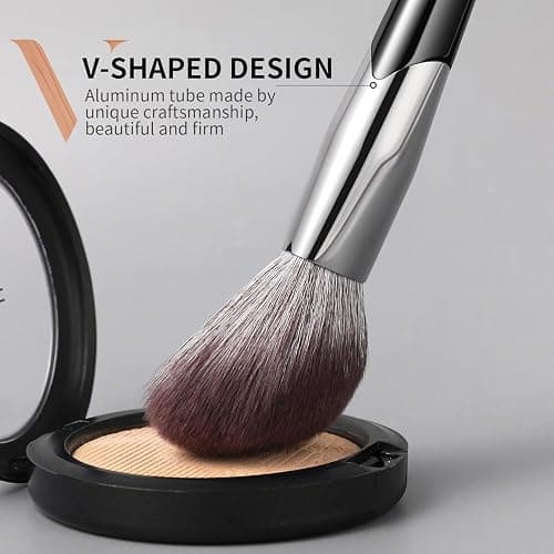 DUcare Powder Brush for Loose Powder - Fluffy Makeup Brushes with Soft Synthetic Bristles for Setting Powder/Blush/Highlighter, Large Face Makeup Brush for Flawless Application thumbnail 6