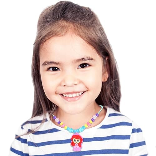 Disney Princess Necklace Activity Case – Jewelry Making Kit with Beads, Charms & Strings – Create Custom Princess Necklaces – Craft Gift for Girls Ages 3+ – Portable Storage Case Included thumbnail 2