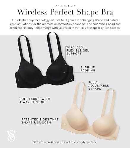 Victoria's Secret Women's Infinity Flex Full Coverage Push Up Wireless Bra, Bras for Women (32B-38DDD) thumbnail 4