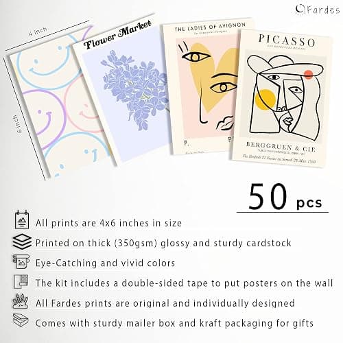 Aesthetic Room Decor, 50pcs Danish Pastel Prints for Wall Decor, Wall Collage Kit Aesthetic Pictures for Dorm Decor, Teen Girls Preppy Bedroom Decor thumbnail 3