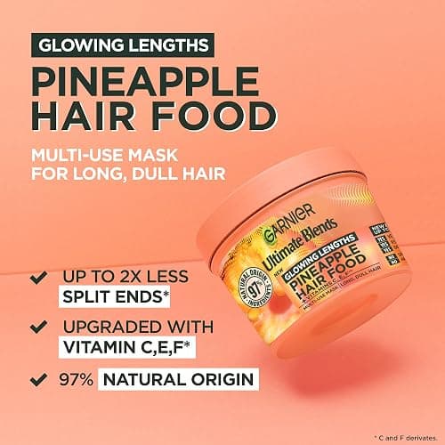 Garnier Ultimate Blends Glowing Lengths Pineapple & Amla Hair Food 3-in-1 Hair Mask Treatment 400ml thumbnail 3