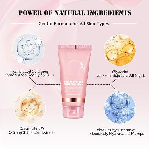 DaiLaiFu Collagen Night Wrapping Mask (2.54 fl oz), Peel-off Night Mask With Applicator, Deeply Nourish &Moisturize & Firm Skin,Natural Ingredients Gentle On Skin thumbnail 5