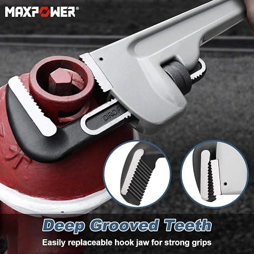 MAXPOWER Aluminum Straight Pipe Wrench 900mm/36-Inch Heavy Duty Plumbing Spanner Stillson thumbnail 6