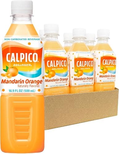 CALPICO Mandarin Orange – Smooth, Creamy & Refreshing Non-Carbonated Beverage, Sweet and Tangy, Japanese Lactic Acid Drink, 16.9 Fl oz (Pack of 6) - Image 1
