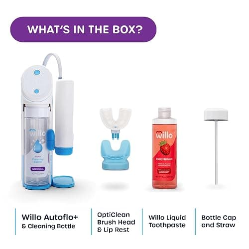Willo Fully Automatic Kids U-Shaped Electric Toothbrush - 2 Brushing Timers, Deep-Cleans, Consistent Results, Eliminates Brushing Mistakes - Berry Splash (Medium - Kids Ages 8-11 Years) thumbnail 8