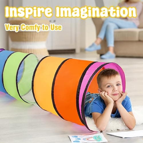 Kids Play Tunnel for Toddlers,Pop Up Crawl Through Tunnel Play Tent for Baby Infant Children or Pet,Indoor & Outdoor Toys for Boy and Girl Backyard Playset thumbnail 3