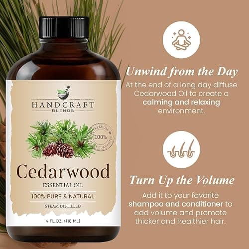 Handcraft Blends Cedarwood Essential Oil – Huge 4 Fl Oz – 100% Pure and Natural – Premium Grade Essential Oil for Diffuser and Aromatherapy, Skin, Massage, Candle and Soap Making Fragrance thumbnail 4