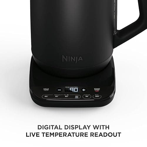 Ninja Perfect Temperature Kettle, LED Display, Black & Copper, KT200UKCP | 1.7L, Easy to Use Kettle with Rapid Boil and Temperature Control & Hold thumbnail 6