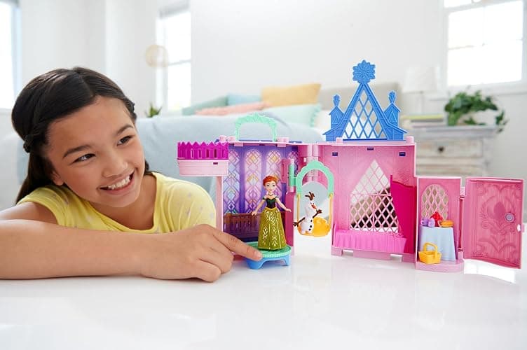 Mattel Disney Frozen Toys, Storytime Stackers Anna's Arendelle Castle, Stackable Doll House with Small Doll, Olaf & 7 Pieces, Inspired by The Movies thumbnail 2