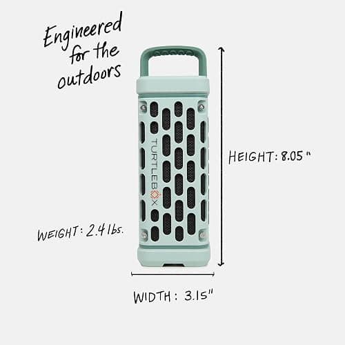 Turtlebox Ranger: Loud! Outdoor Portable Bluetooth 5.4 Speaker | Rugged, Waterproof, Ultra-Portable | Plays to 105db, Deep Bass, Shockproof, Unlimited Pairing for Full Stereo Experience, River Rock thumbnail 2