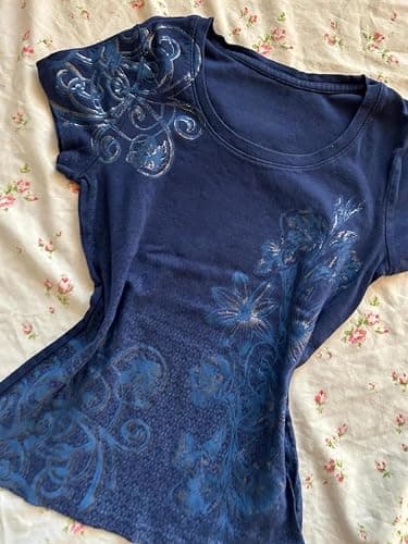 Emo Grunge Top Short Sleeve Y2k Shirts Vintage Streetwear Tops Women 2000s Fashion thumbnail 3