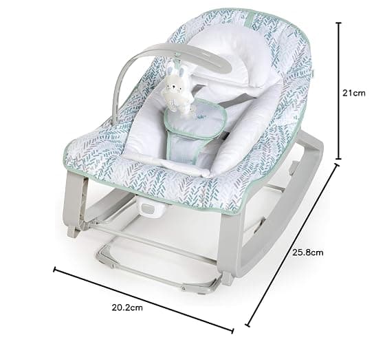 Ingenuity Keep Cozy 3-in-1 Grow with Me Vibrating Baby Bouncer Seat & Infant to Toddler Rocker, Vibrations & -Toy Bar, 0-30 Months Up to 40 lbs (Spruce) thumbnail 2