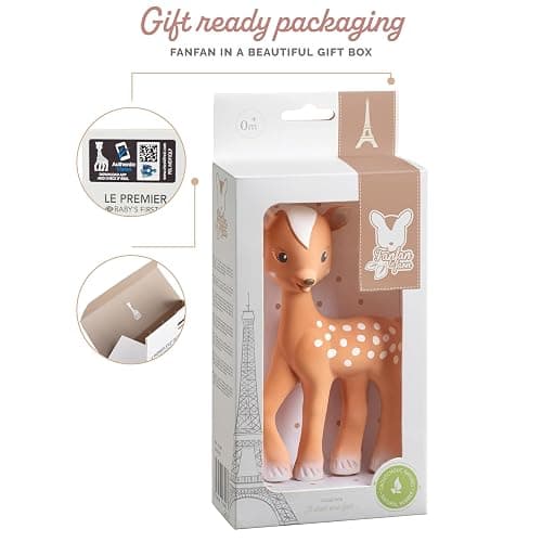 Sophie la girafe Fanfan The Fawn | Teether Friend to Sophie la girafe | Natural Rubber | Designed for Teething Babies | Awaken All 5 Senses | Easy to Clean thumbnail 6