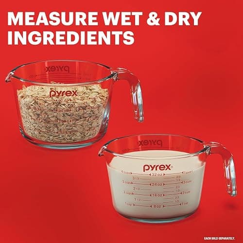 Pyrex Essentials (2-Pack) Glass Measuring Cups Set, (1 & 2 Cup) Measuring Cups For Prepping, Baking and Cooking, Preheated Oven, Dishwasher, Freezer, and Microwave Safe thumbnail 4