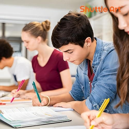 Shuttle Art Colored Retractable Gel Pens, 24 Bright Ink Colors, Cute Pens 0.7mm Fine Point Quick Drying for Writing Drawing Journaling Note Taking School Office Home thumbnail 7