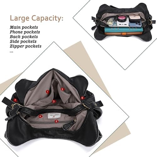 Angelkiss Hobo Purses and handbags for Women Satchel Handbag Women Purses Large Daily Shoulder Bags | Purses, handbags, Handbag, Women Purses, Large, Daily thumbnail 5