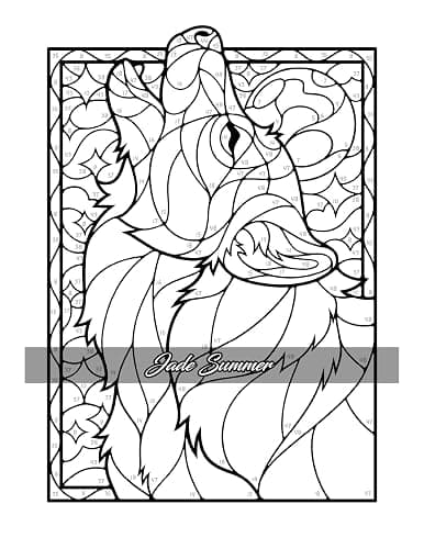 Color by Number Animals: Adult Coloring Book with Cats, Dogs, Birds, Butterflies, Horses, Sloths, and Many More for Stress Relief and Relaxation thumbnail 6