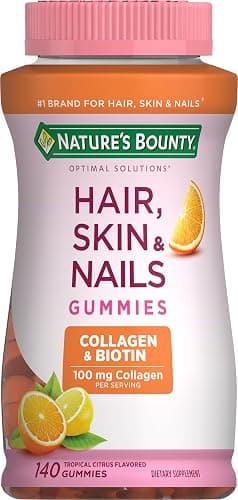 Nature's Bounty with Biotin and Collagen, Citrus Gummies, 140 Ct - Image 1